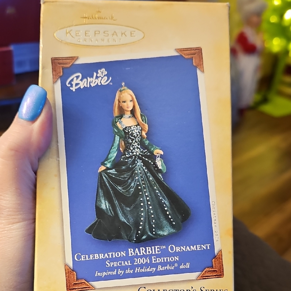 Hallmark celebration Barbie ornament, special 2004 edition.